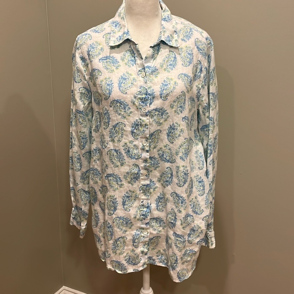 J. Jill Linen Button Down Shirt